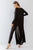 Black Sleeveless Cut-out Detail Slim Fit Jumpsuit & Open Front Long Sleeve Cardigan Set